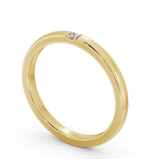 Ladies Single Princess Diamond Wedding Ring 9K Yellow Gold WBF49_YG_THUMB1 
