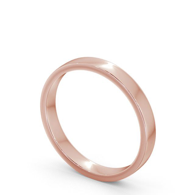 Ladies Plain Wedding Ring 18K Rose Gold - Flat WBF4_RG_SIDE