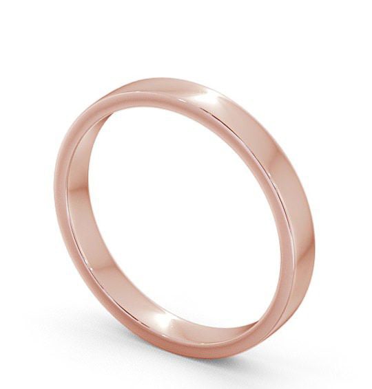 Ladies Plain Flat Style Wedding Ring 9K Rose Gold WBF4_RG_THUMB1 