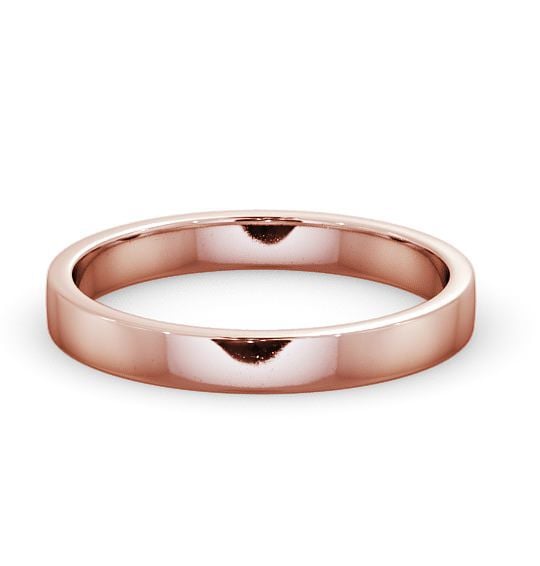  Ladies Plain Wedding Ring 18K Rose Gold - Flat WBF4_RG_THUMB2 