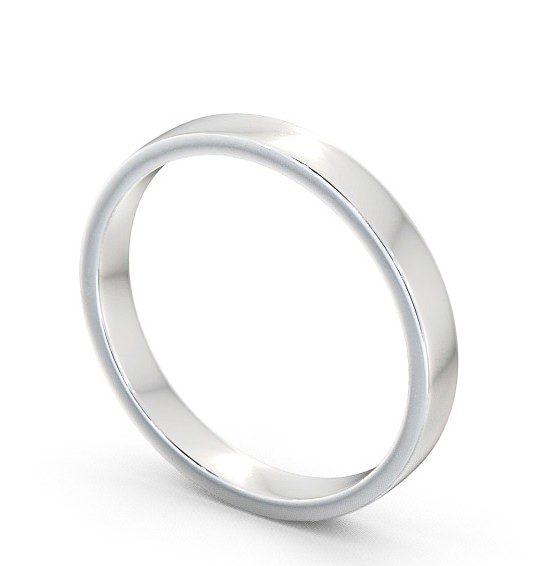 Ladies Plain Flat Style Wedding Ring Palladium WBF4_WG_THUMB1 