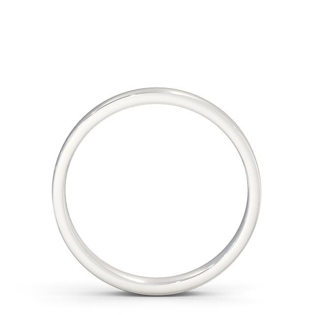 Ladies Plain Wedding Ring Platinum - Flat WBF4_WG_UP