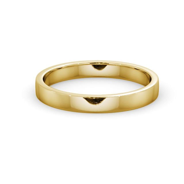 Ladies Plain Wedding Ring 18K Yellow Gold - Flat WBF4_YG_FLAT