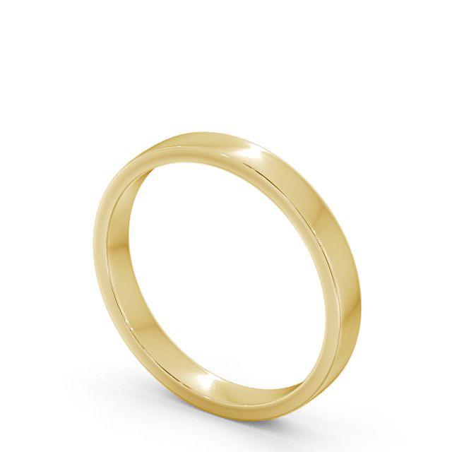 Ladies Plain Wedding Ring 18K Yellow Gold - Flat WBF4_YG_SIDE