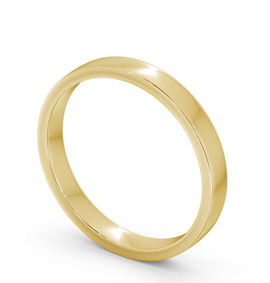 Ladies Plain Flat Style Wedding Ring 18K Yellow Gold WBF4_YG_THUMB1