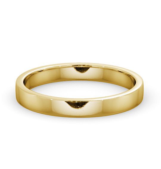 Ladies Plain Flat Style Wedding Ring 18K Yellow Gold WBF4_YG_THUMB2 