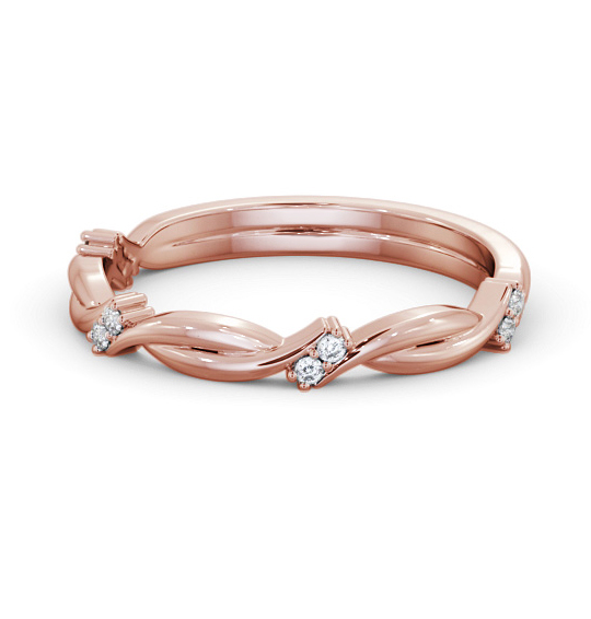 Archel Ladies Round Diamond Wedding Ring 0.06ct Twisted Band WBF50_RG_THUMB2 