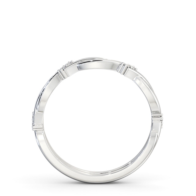 Ladies Round Diamond 0.06ct Wedding Ring Palladium - Archel WBF50_WG_UP