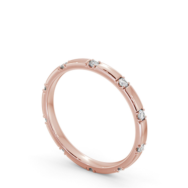 Ladies Diamond Wedding Ring 9K Rose Gold - Argile WBF51_RG_SIDE