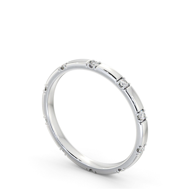 Ladies Diamond Wedding Ring 18K White Gold - Argile WBF51_WG_SIDE