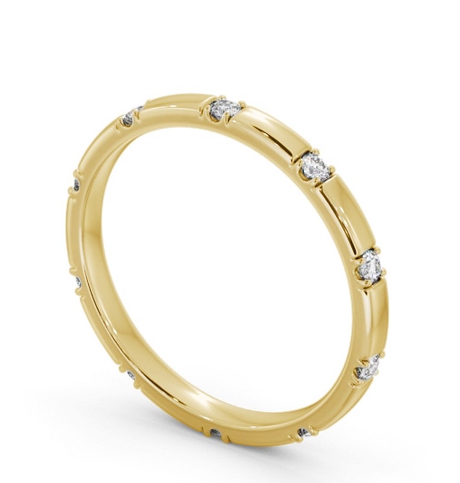 Ladies Multiple Round Diamond Wedding Ring 18K Yellow Gold WBF51_YG_THUMB1 