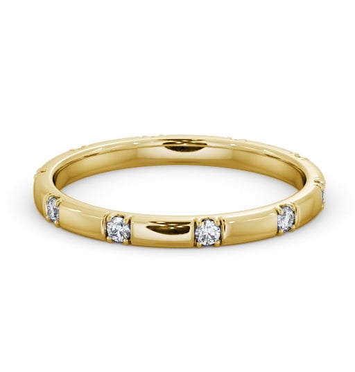 Ladies Multiple Round Diamond Wedding Ring 18K Yellow Gold WBF51_YG_THUMB2 