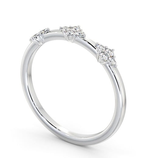 Ladies Round Diamond 0.18ct Wedding Ring Platinum - Salina WBF52_WG_THUMB1