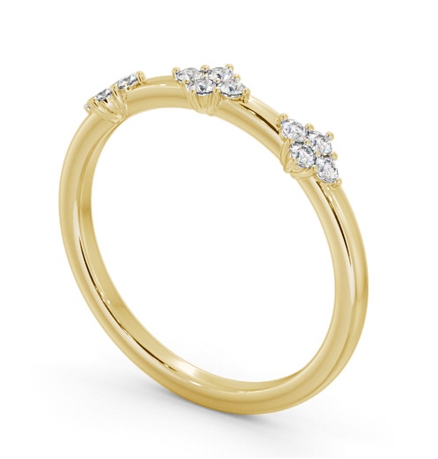 Ladies Round Diamond 0.18ct Cluster Wedding Ring 9K Yellow Gold WBF52_YG_THUMB1