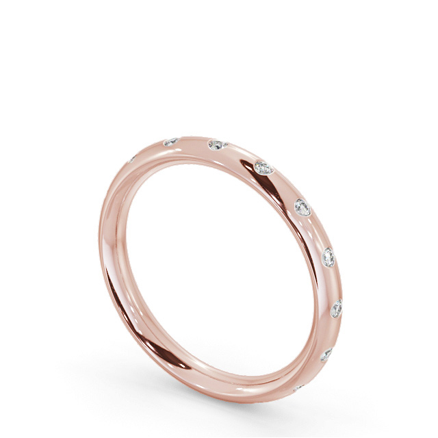 Ladies Diamond Wedding Ring 9K Rose Gold - Dantel WBF53_RG_SIDE