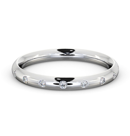  Ladies Diamond Wedding Ring 18K White Gold - Dantel WBF53_WG_THUMB2 