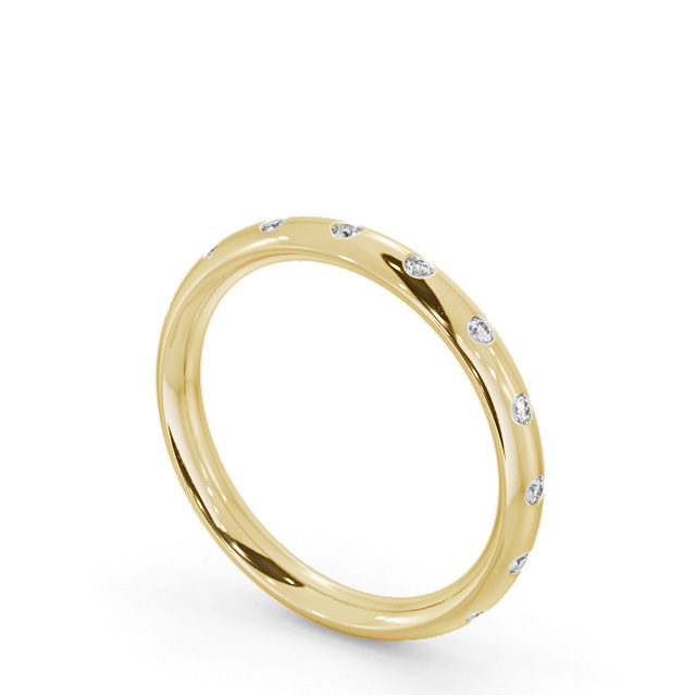 Ladies Diamond Wedding Ring 18K Yellow Gold - Dantel WBF53_YG_SIDE