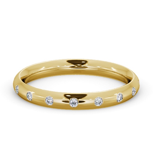 Ladies Multiple Round Diamond Court Profile Wedding Ring 18K Yellow Gold WBF53_YG_THUMB2 