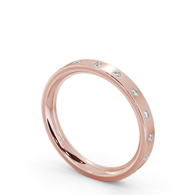 Ladies Diamond Wedding Ring 9K Rose Gold - Leonel WBF54_RG_SIDE