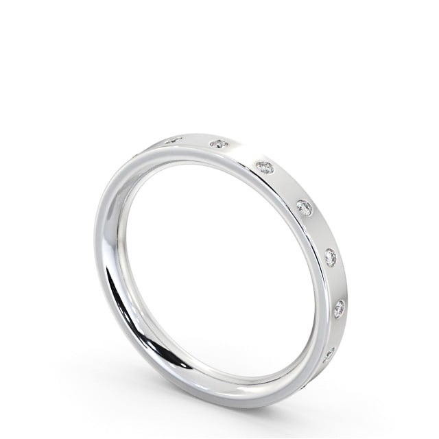 Ladies Diamond Wedding Ring 9K White Gold - Leonel WBF54_WG_SIDE