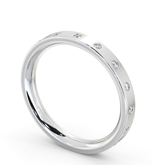  Ladies Diamond Wedding Ring 18K White Gold - Leonel WBF54_WG_THUMB1 