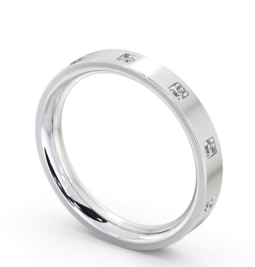  Ladies Diamond Wedding Ring 9K White Gold - Molina WBF55_WG_THUMB1 