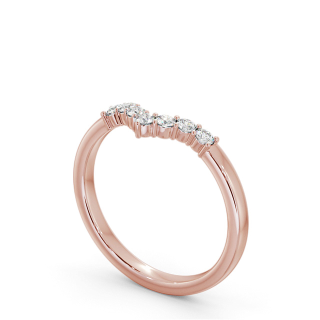 Ladies Round Diamond 0.18ct Wedding Ring 9K Rose Gold - Miranda WBF56_RG_SIDE