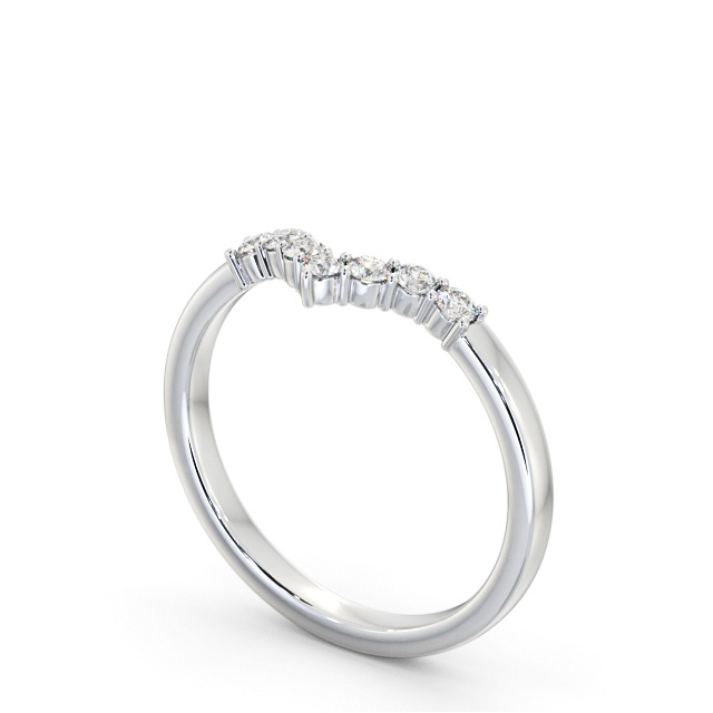 Ladies Round Diamond 0.18ct Wedding Ring Platinum - Miranda WBF56_WG_SIDE