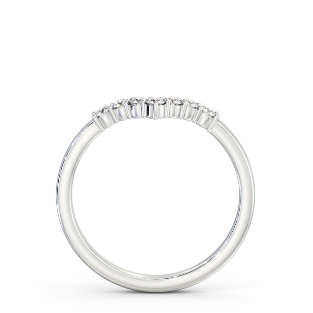 Ladies Round Diamond 0.18ct Wedding Ring Platinum - Miranda WBF56_WG_UP