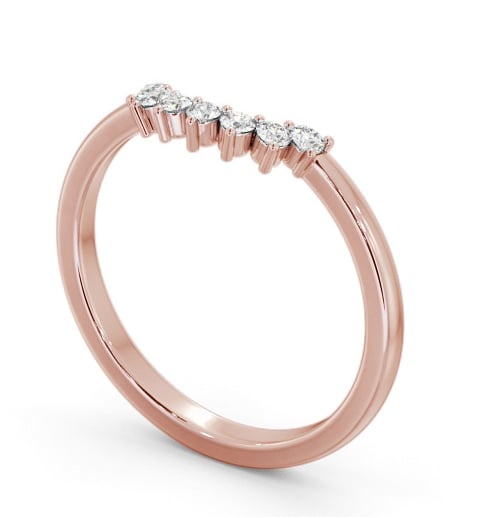 Ladies Round Diamond 0.15ct Wedding Ring 18K Rose Gold - Parling WBF57_RG_THUMB1