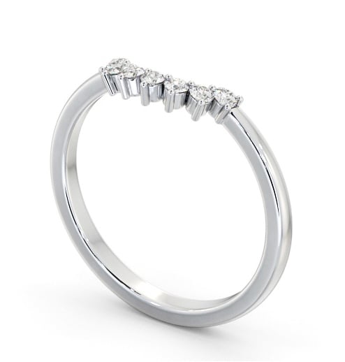 Ladies Round Diamond 0.15ct Wedding Ring Platinum - Parling WBF57_WG_THUMB1