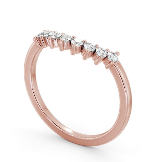 Ladies Round Diamond 0.25ct Wedding Ring 9K Rose Gold - Lorna WBF58_RG_THUMB1