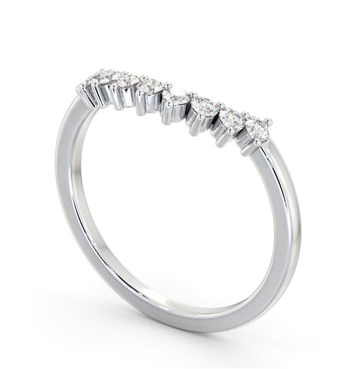 Ladies Round Diamond 0.25ct Wedding Ring Platinum - Lorna WBF58_WG_THUMB1