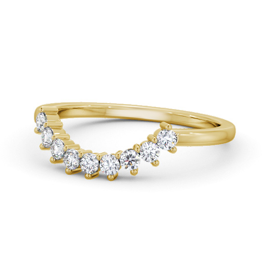 Lorna Ladies Round Diamond Wedding Ring 0.25ct Curved WBF58_YG_THUMB2 