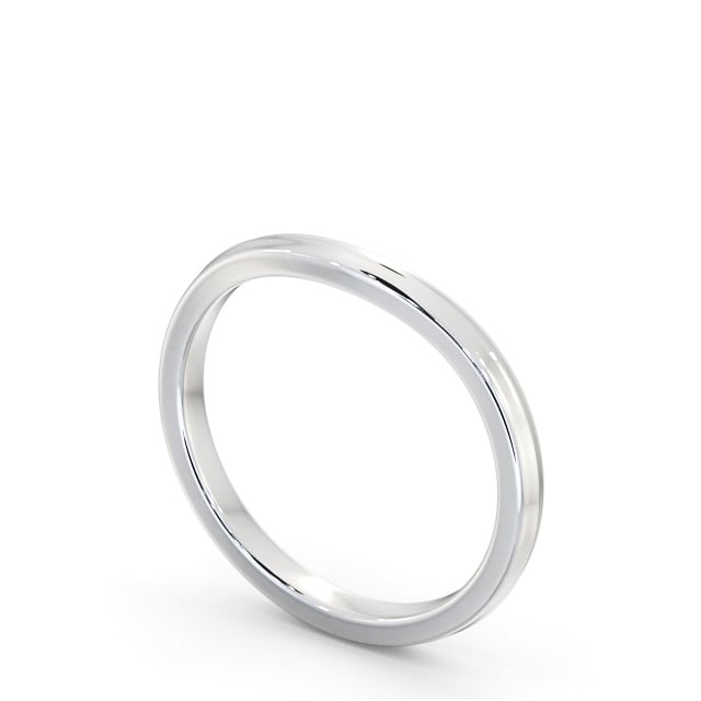 Ladies Plain Wedding Ring 18K White Gold - Hampton WBF59_WG_SIDE