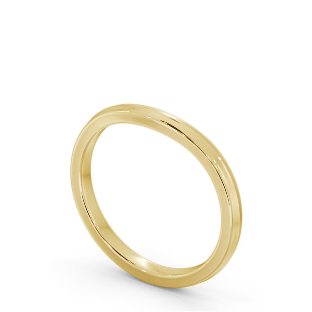 Ladies Plain Wedding Ring 18K Yellow Gold - Hampton WBF59_YG_SIDE