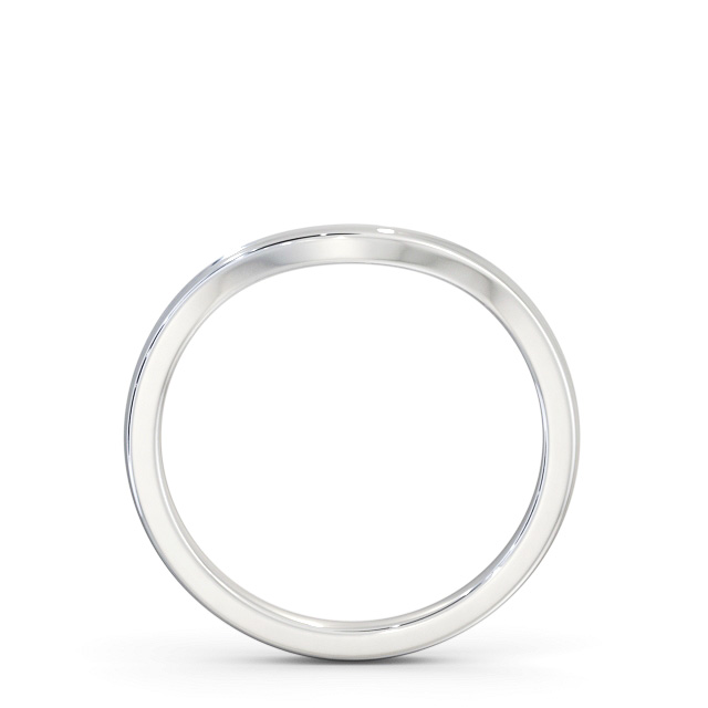 Ladies Plain Wedding Ring 18K White Gold - Yanis WBF60_WG_UP