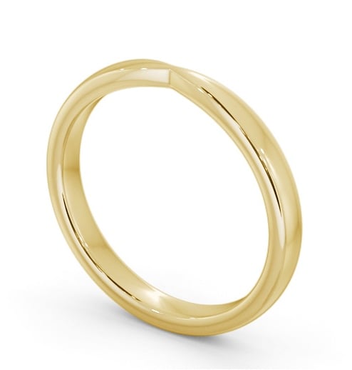 Ladies Plain Pinched Wedding Ring 9K Yellow Gold WBF61_YG_THUMB1