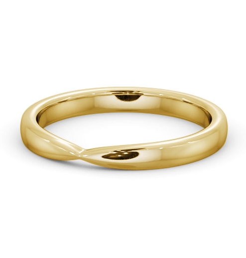 Ladies Plain Pinched Wedding Ring 18K Yellow Gold WBF61_YG_THUMB2 