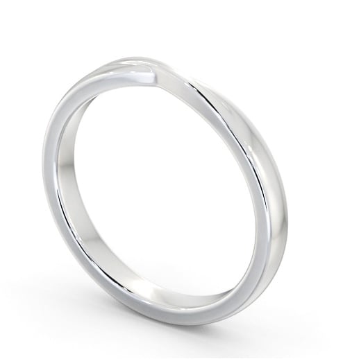  Ladies Plain Wedding Ring 18K White Gold - Elara WBF62_WG_THUMB1 