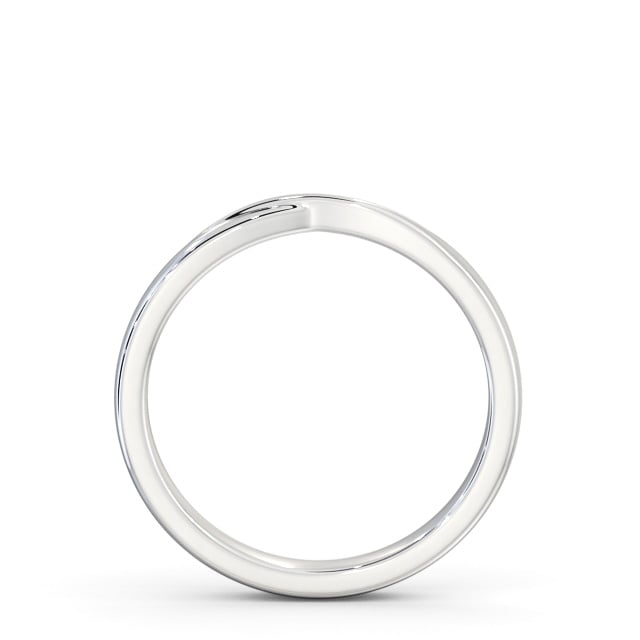 Ladies Plain Wedding Ring 18K White Gold - Elara WBF62_WG_UP
