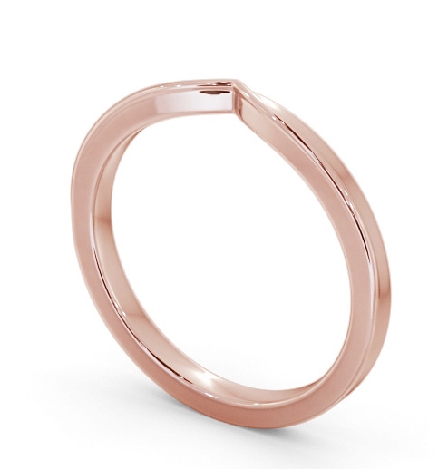 Ladies Plain Raised Edge Wedding Ring 9K Rose Gold WBF64_RG_THUMB1