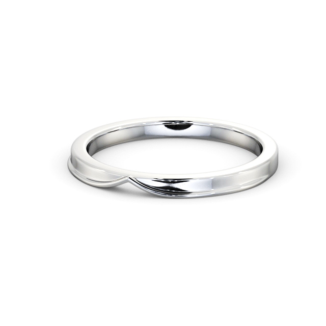 Ladies Plain Wedding Ring Platinum - Devante WBF64_WG_FLAT