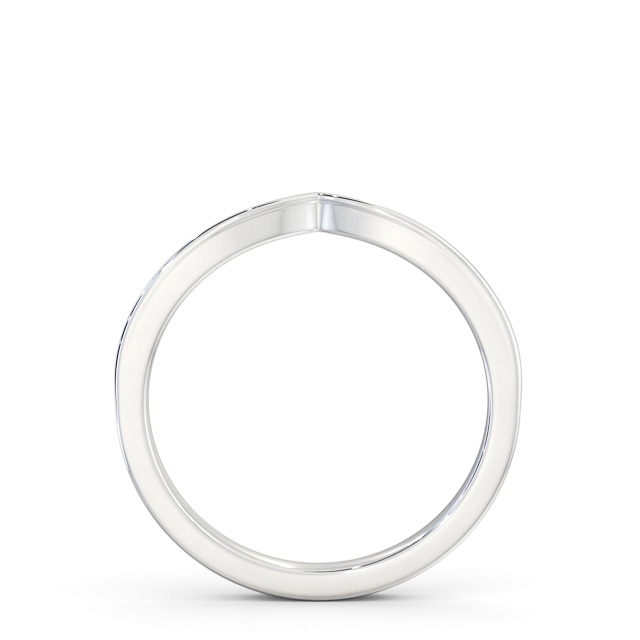 Ladies Plain Wedding Ring 18K White Gold - Devante WBF64_WG_UP