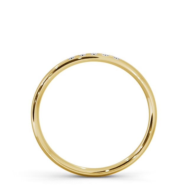 Ladies Diamond Wedding Ring 9K Yellow Gold - Court Five Stone WBF6_YG_UP