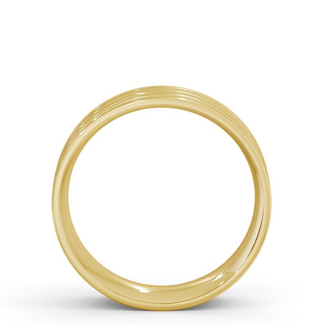 Mens Wedding Ring 18K Yellow Gold - Flat Court Three Groove | Angelic ...