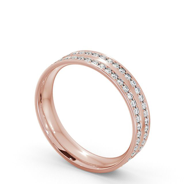 Mens Diamond 0.74ct Wedding Ring 18K Rose Gold - Tresta WBM12_RG_SIDE