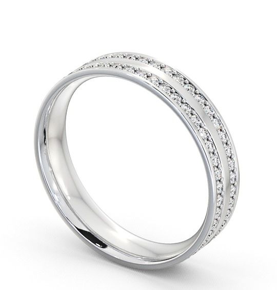 Mens Diamond 0.74ct Wedding Ring 9K White Gold - Tresta WBM12_WG_THUMB1