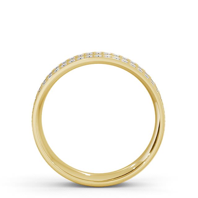 Mens Diamond 0.74ct Wedding Ring 9K Yellow Gold - Tresta WBM12_YG_UP