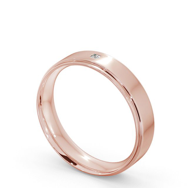 Mens Diamond Wedding Ring 18K Rose Gold Aldreth